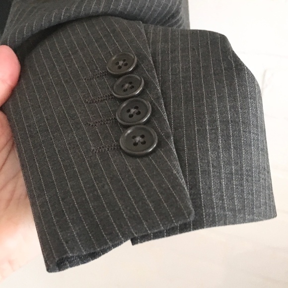 Marzotto x Claiborne Luxe Men’s Blazer Extrafine Merino Wool Pinstripe gray 40R - Picture 7 of 11